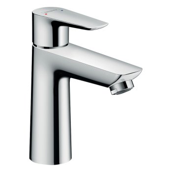 Смеситель для раковины Hansgrohe Talis E, низкий излив, с донным клапаном push-open, хром